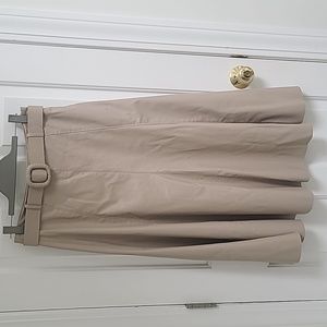 NWT ZARA FAUX LEATHER TAUPE CIRCLE SKIRT SIZE M